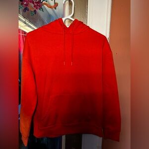 Orange pull over hoodie